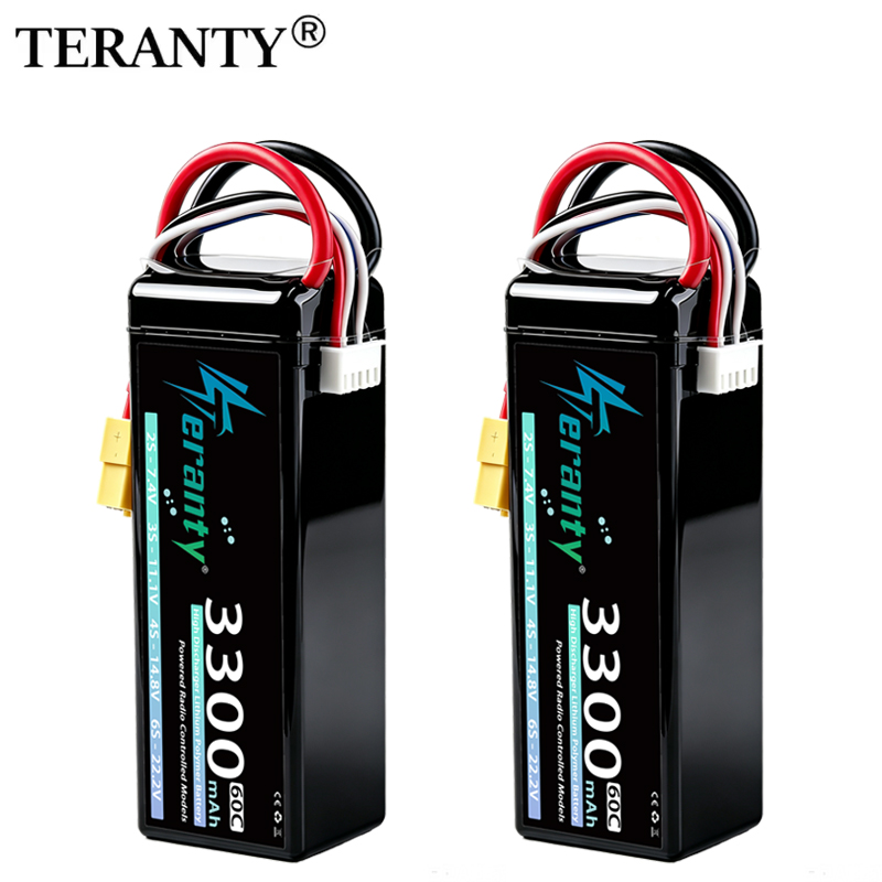 Drone Battery Plate - แบตเตอรี่ลิเธียมโพลิเมอร์ TERANTY 4S 3300mAh 14.8V 60C