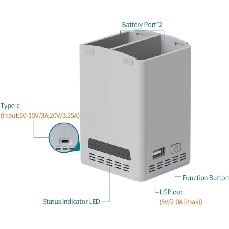 Drone Battery Smart - A53M-สำหรับเครื่องชาร์จแบตเตอรี่โดรน DJI Lito 1 Lito X1