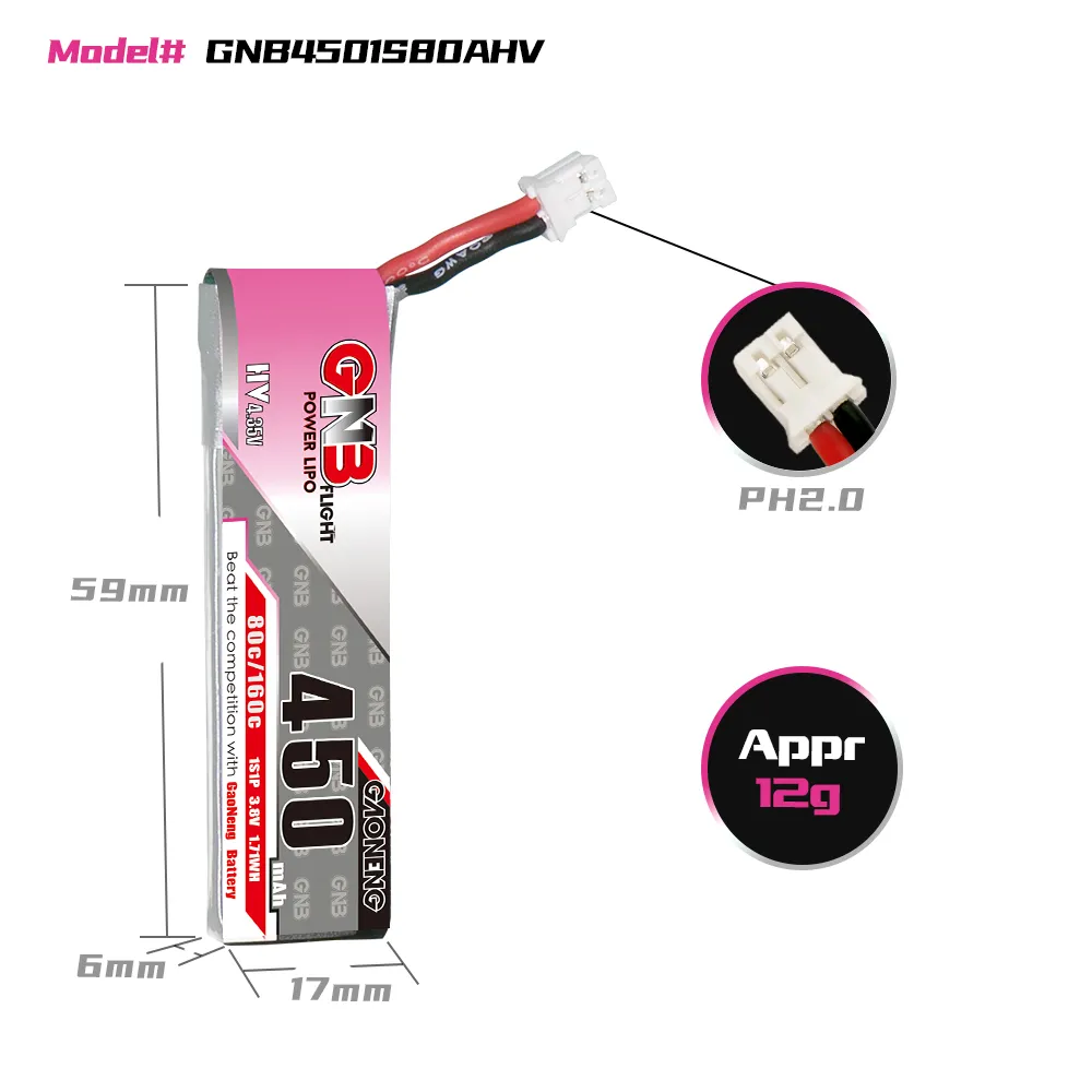 แบตเตอรี่ GAONENG GNB 1S 450mA - Drone Battery Li-Ion บทวิจารณ์และราคา