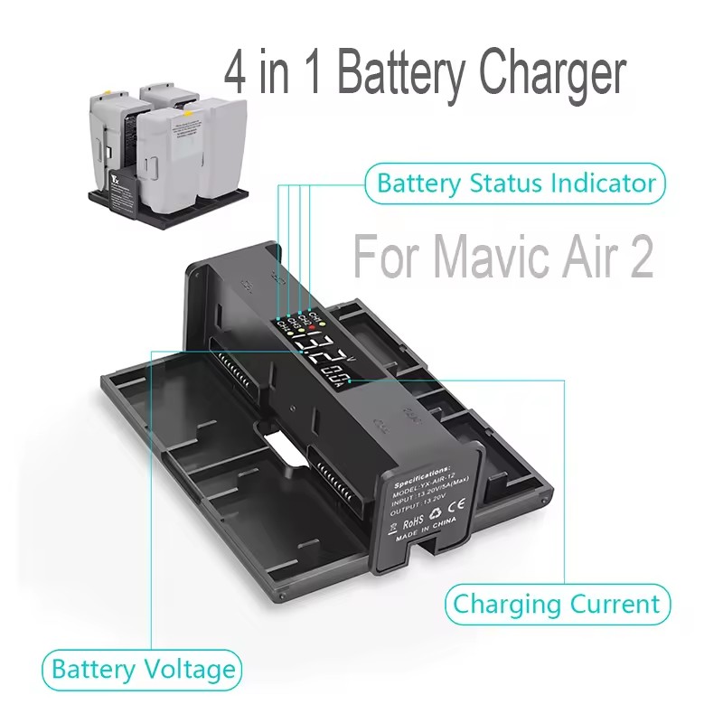 4 in 1 แบบพกพาพับชาร์จ Hub สํา - Drone Battery Smart บทวิจารณ์และราคา